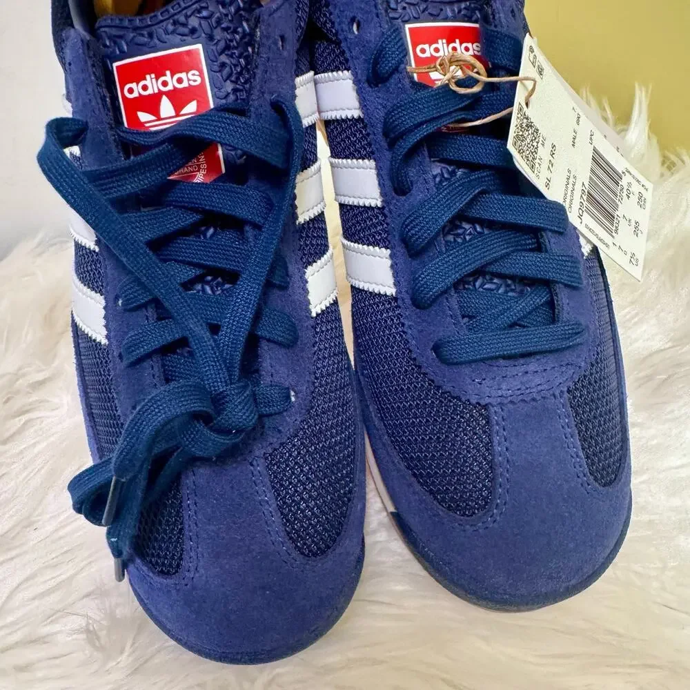 Adidas SL 72 RS Retro Sneakers Blue Red White JQ9797 Patriotic Americana Men 7.5